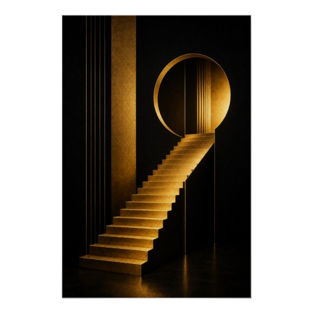 Golden Ascension Wall Art Poster (Anverso)