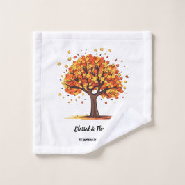 Golden Autumn Trees Happy Thanksgiving Greeting