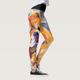 GOLDEN CHICA mascar el patrón completo Leggings