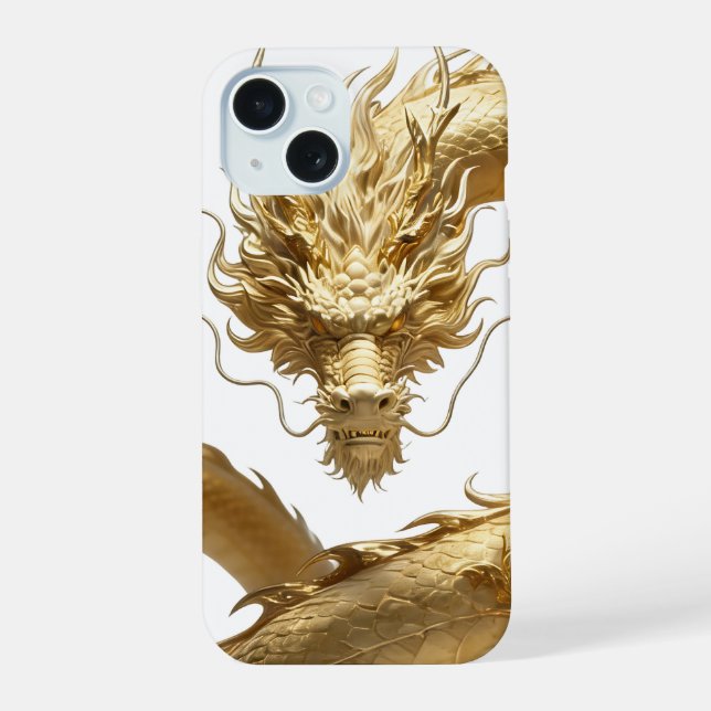 Golden Chinese Dragon Art | Mythical Creature Fant (Reverso )