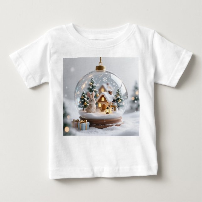 Golden Christmas Bell Baby Jersey T-Shirt (Anverso)