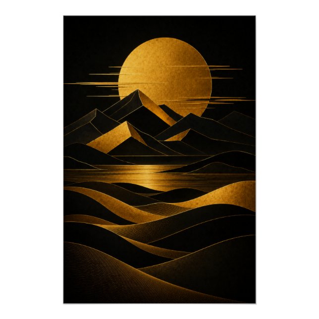 Golden Desert Horizon Poster (Anverso)
