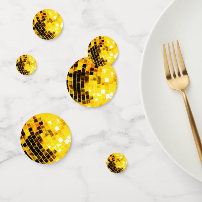 Golden Disco Glitterball Confetti (Grupo)