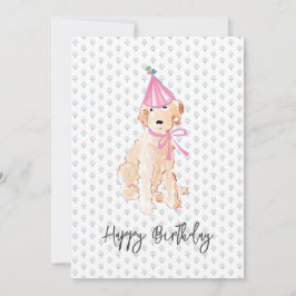 Golden Doodle Dog Arte Gorra de cumpleaños Pastel