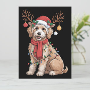 Golden Doodle Precioso Reno de Navidad Árbol de Na