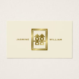 Golden Double Happiness Boda Gracias Etiqueta