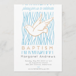 Golden Dove Baptism Invitación religiosa
