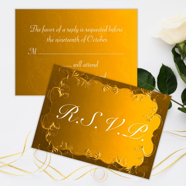 Golden Elegance Wedding RSVP (Subido por el creador)