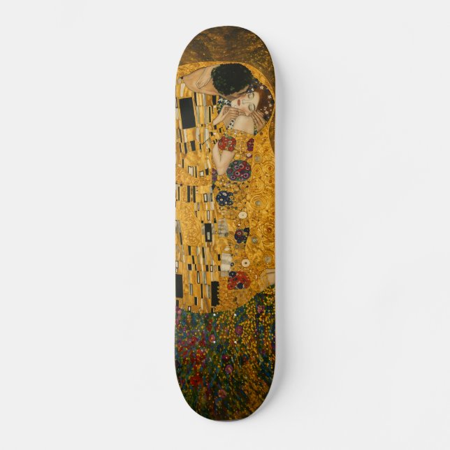 Golden Embrace Skateboard Deck – Romántico Elegant (Anverso)