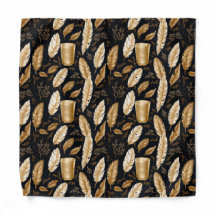 Golden Feathers Prosperity Bandana