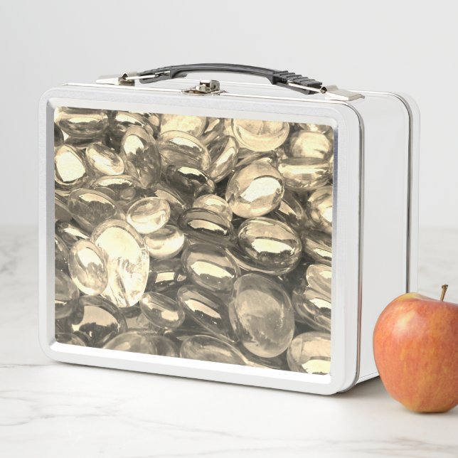 Golden Glass Stones Metalizado Lunch Box (In situ)