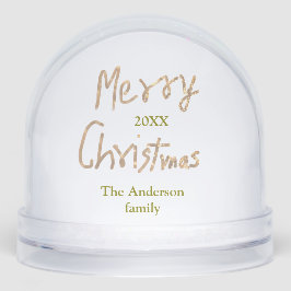Golden glitter merry christmas add family name yea