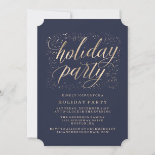 Golden Glitz   Invitación a la fiesta de vacacione