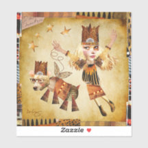 Golden Greta y sus grizzly Pegatinas de arte