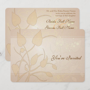 Golden Lights Swirl deja invitación a la boda