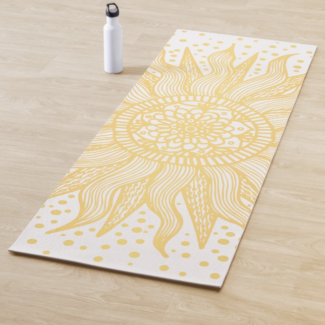 Golden Mandala Sun Saludo Yoga Mat (In situ)