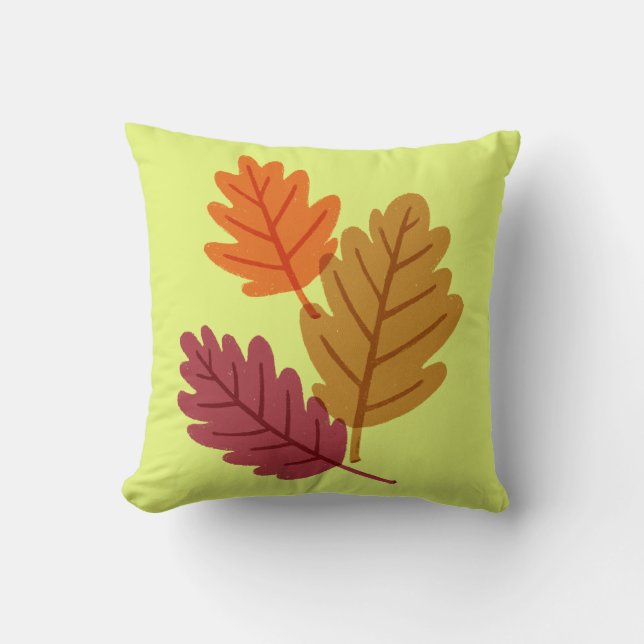 Golden Maple Leaks Almohada cuadrada (Anverso)