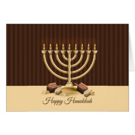Golden Menorah Hanukkah