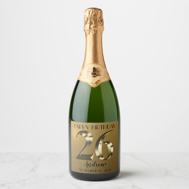 Golden metálico de 26 años Sparkling Etiqueta de v (Anverso)