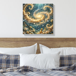 Golden Ocean Fantasy - Arte mural de lujo con remo