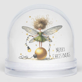 Golden Ornament Fairy Holiday Card