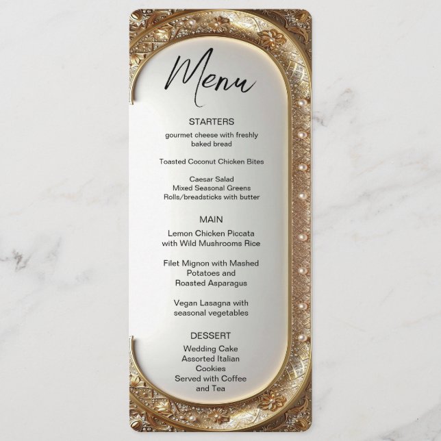 Golden Ornate Frame Menu (Anverso)