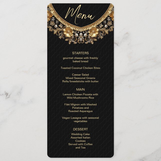 Golden Ornate Frame Menu (Anverso)