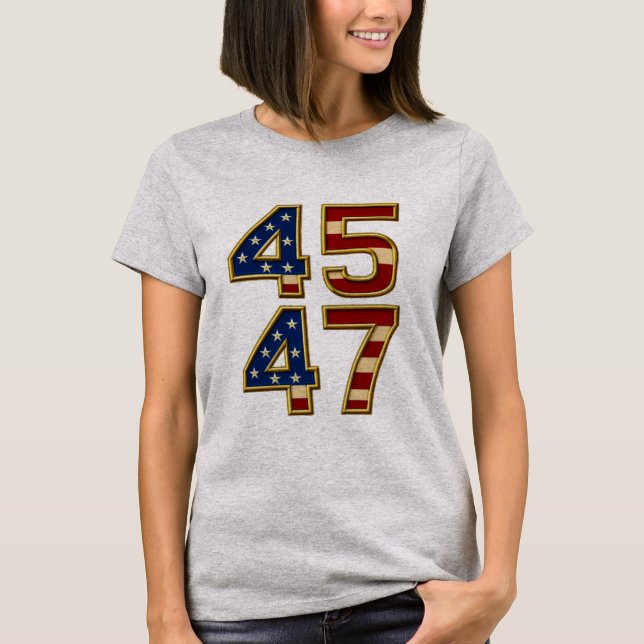 Golden Patriot Power - 45 y 47 negritas camisetas  (Anverso)