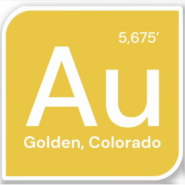 Golden, Pegatina de Colorado - Pegatina de la UA (Anverso)