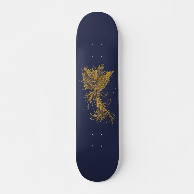 Golden Phoenix en Blue Skateboard (Anverso )