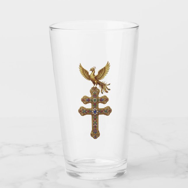Golden Phoenix Jeweled Cross (Anverso)