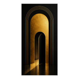 Golden Portal Wall Art Poster