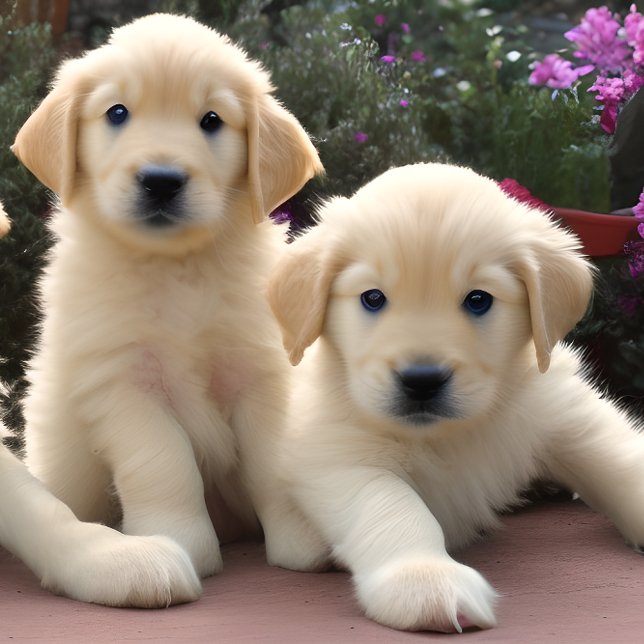 Golden Retreiver cachorros rompecabezas (Subido por el creador)