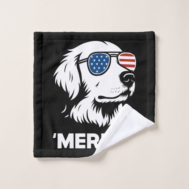 Golden Retriever 4 De Julio Merica (Toallita)