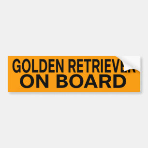 Golden retriever a bordo pegatinas para el