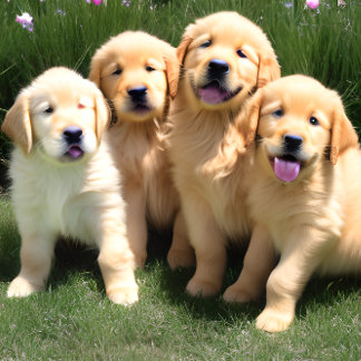 Golden Retriever Cuppies Jigsaw Puzzle