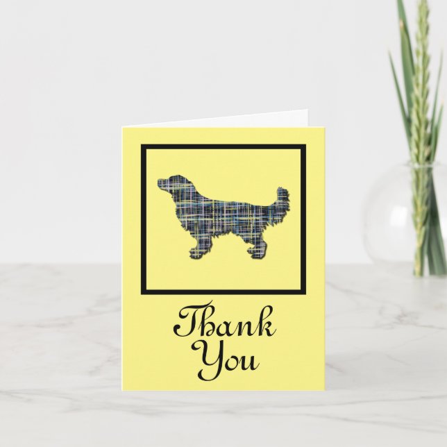 Golden Retriever Dog Gracias Tarjeta De Saludo (Anverso)