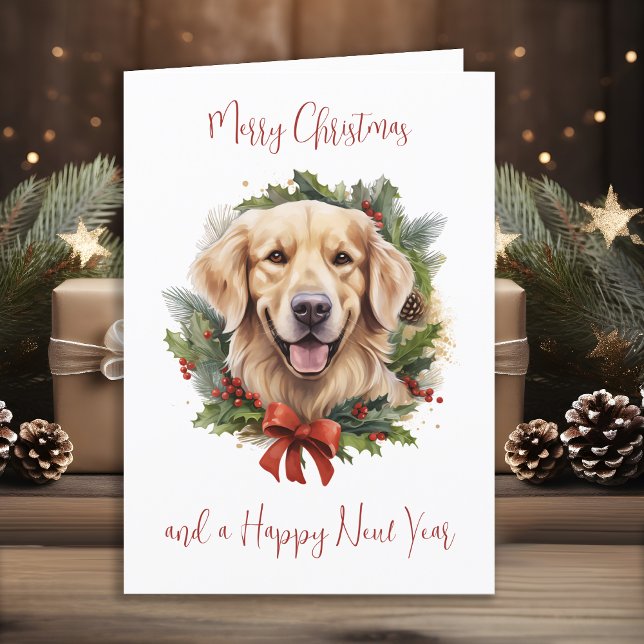 Golden Retriever Dog Personalizado Feliz Navidad (Subido por el creador)