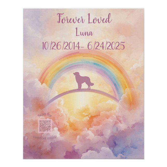 Golden Retriever Rainbow Bridge Poster – Dog Loss (Anverso)