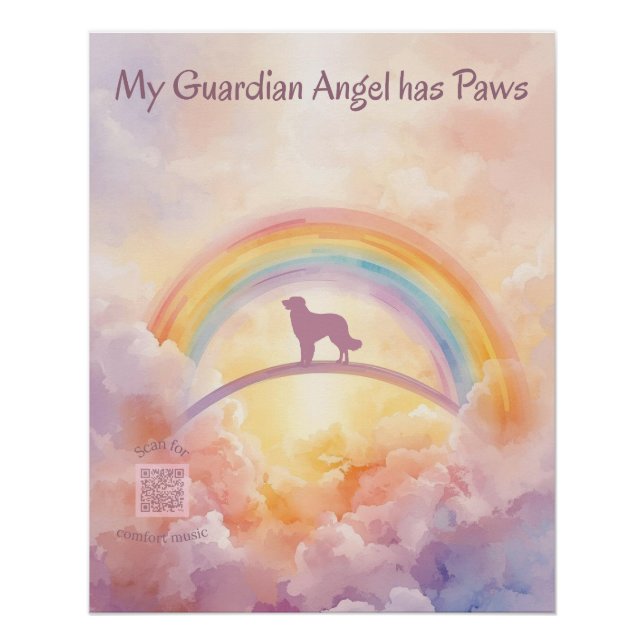 Golden Retriever Rainbow Bridge Poster – Dog Loss (Anverso)