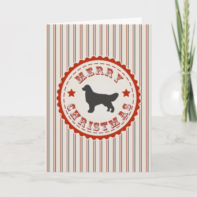 Golden retriever retro del navidad (Anverso)