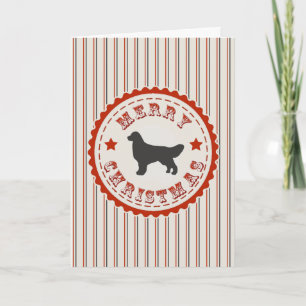 Golden retriever retro del navidad