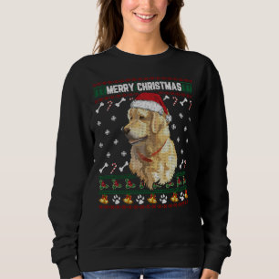 Golden Retriever Ugly Xmas Sweater Merry Christma
