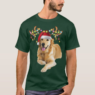 Golden Retriever Xmas Sweater Antlers Perro