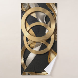 Golden Rings Resumen Arte - Diseño de lujo moderno