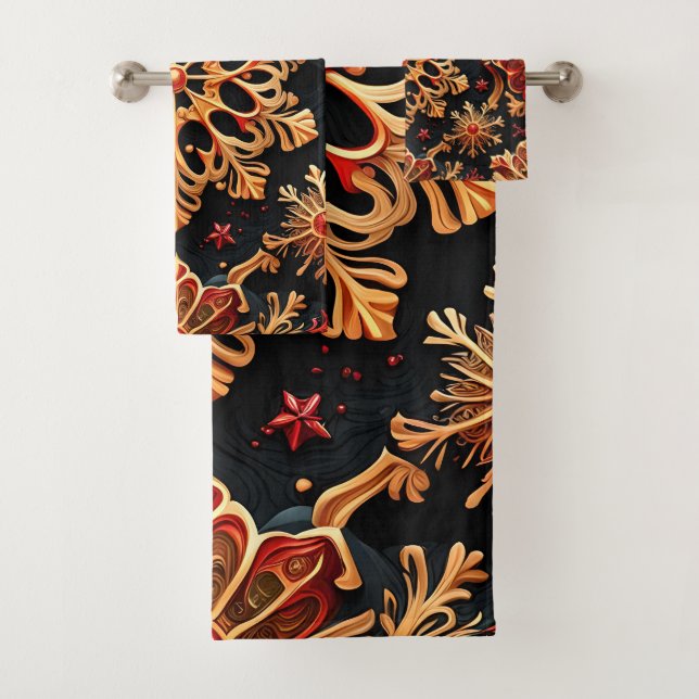 Golden Snowflakes Elegantes vacaciones de invierno (In situ)