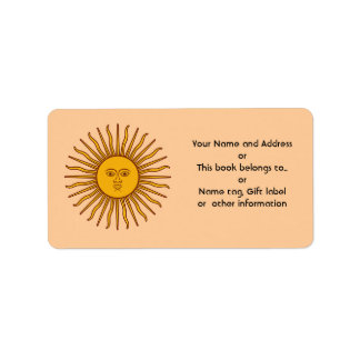 Golden Sun of Argentina Bandera Etiquetas de direc