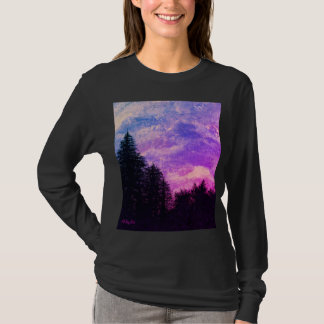 "Golden Sunset Pines" de la camiseta de All Joy Ar