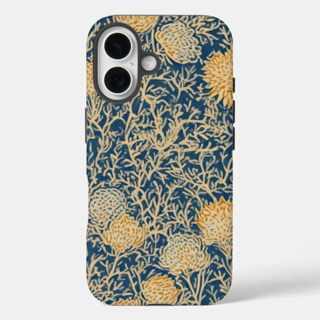 Golden Thistle Tangle - Funda IPhone 16 (Reverso )