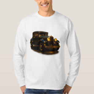 Golden Vintage Ride – Camiseta Clásica de Manga La